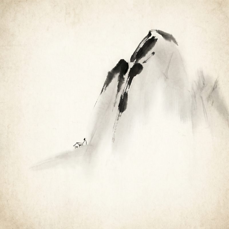 51吃瓜水墨晕染的禅意 - diykxka.cn